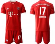 Wholesale Cheap Men 2020-2021 club Bayern Munchen home 17 red Soccer Jerseys